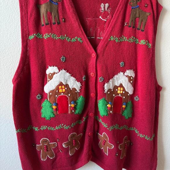Vintage christmas sweater vest - Picture 3 of 7